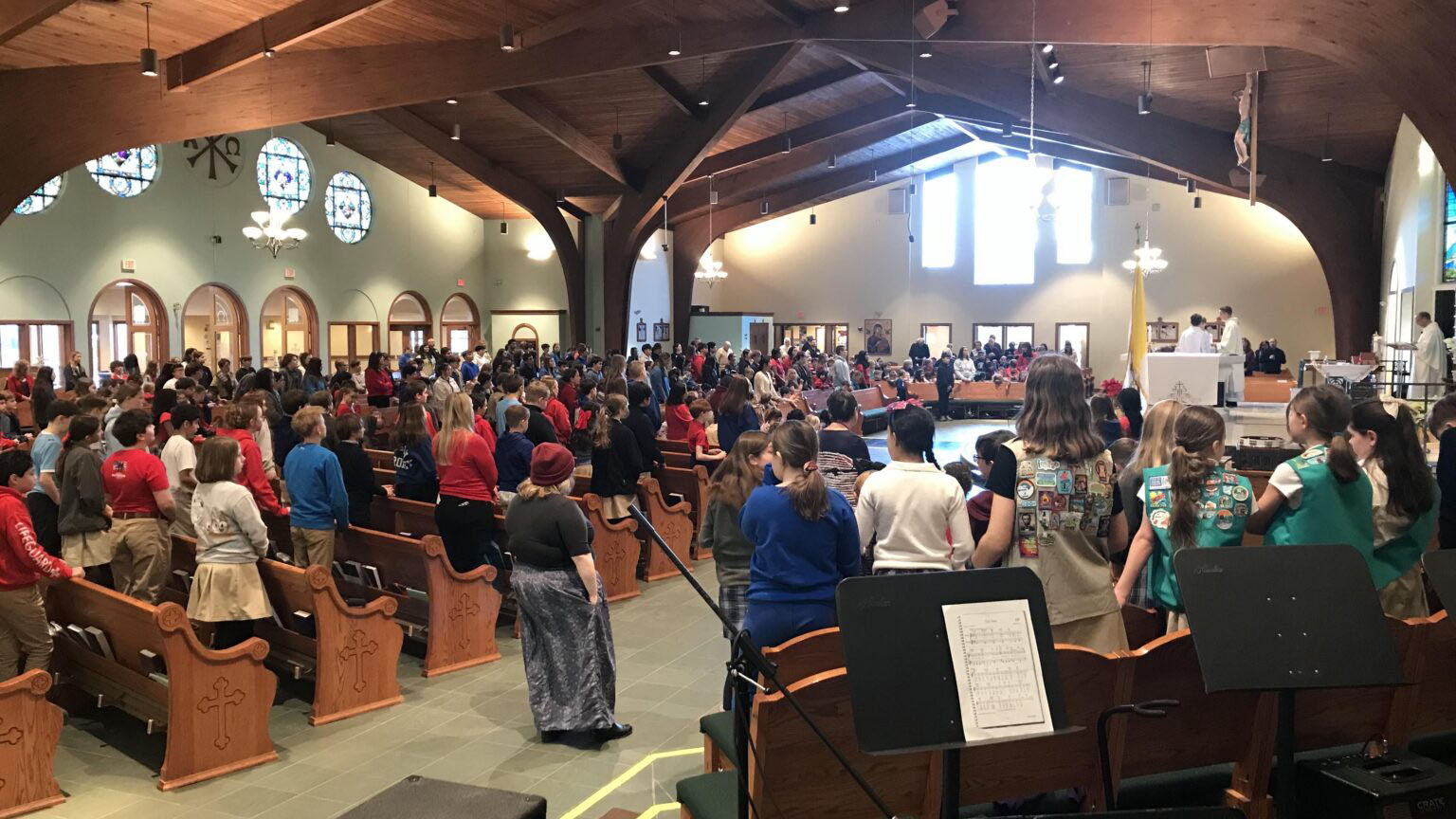 The congregation meets at Saint Gilbert Catholic Church.