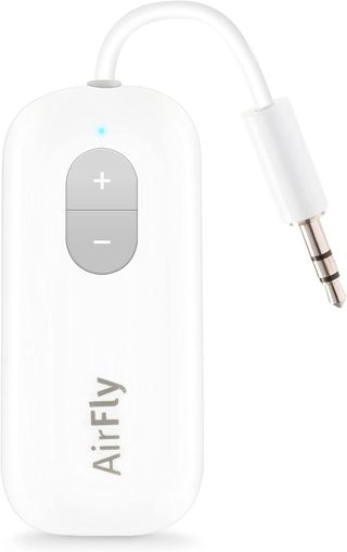 Twelve South Airfly Se Bluetooth Wireless Audio Transmitter Receiver for Airpods or Wireless Headphones - Use With Any 3.5 Mm Audio Jack for Airplanes, Gym Equipment, Tvs, Ipad/tablets and Auto