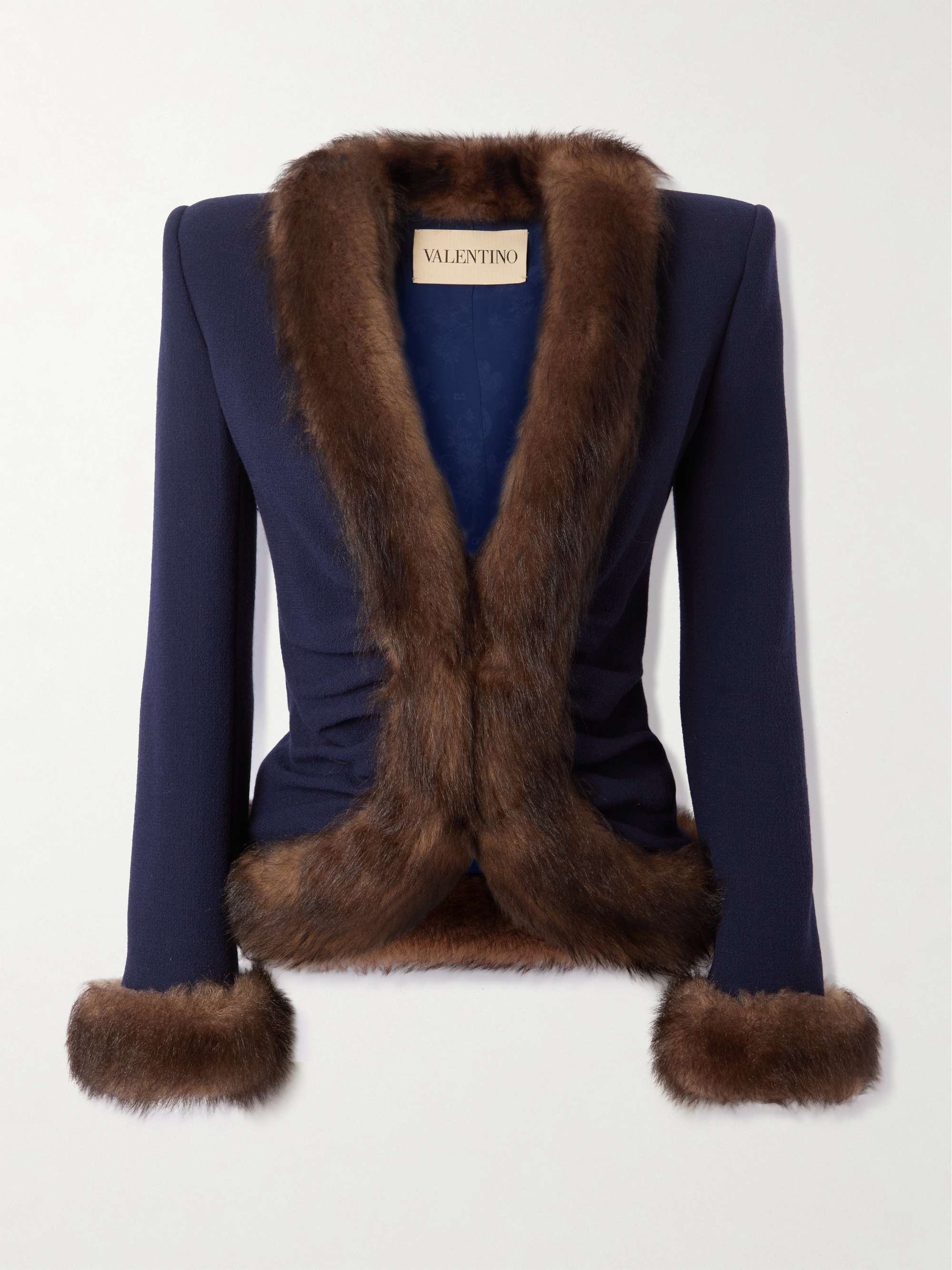 Shearling-Trimmed Wool Jacket
