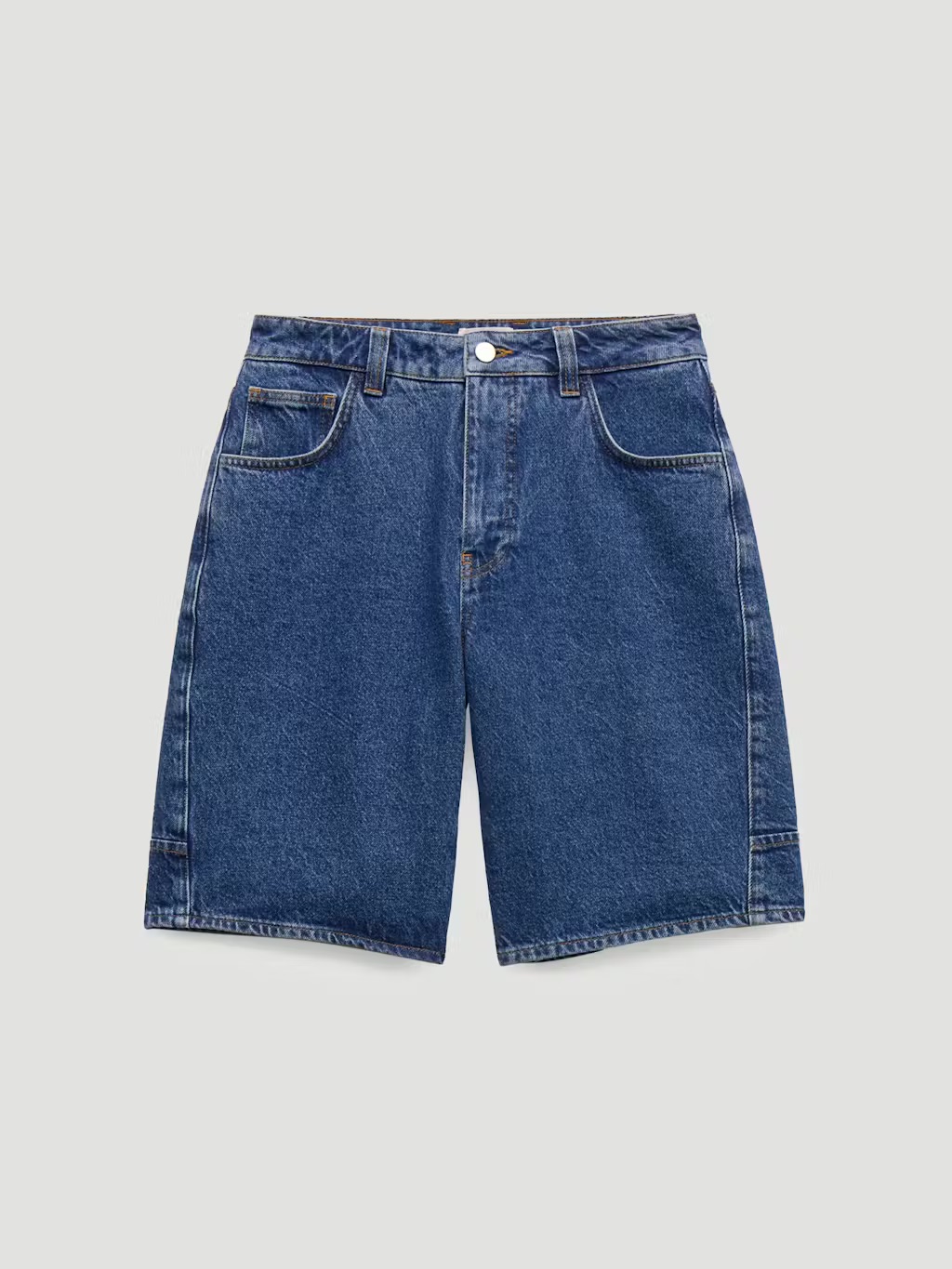 Bree Long Denim Shorts - Mid Authentic Blue, 6