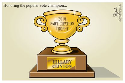 Political cartoon U.S. Democrats recount Hillary Clinton