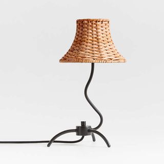 Bibelot Wavy Black Metal Mini Table Lamp