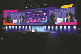 John Ourand, sports correspondent for Puck, interviews Jon Miller of NBC Sports on the Main Stage. 