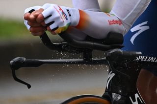 Illustration picture shows raindrops during the first stage of the TirrenoAdriatico cycling race a 115km individual time trial in Lido di Camaiore Italy Monday 06 March 2023BELGA PHOTO DIRK WAEM FRANCE OUT Photo by DIRK WAEM BELGA MAG Belga via AFP Photo by DIRK WAEMBELGA MAGAFP via Getty Images