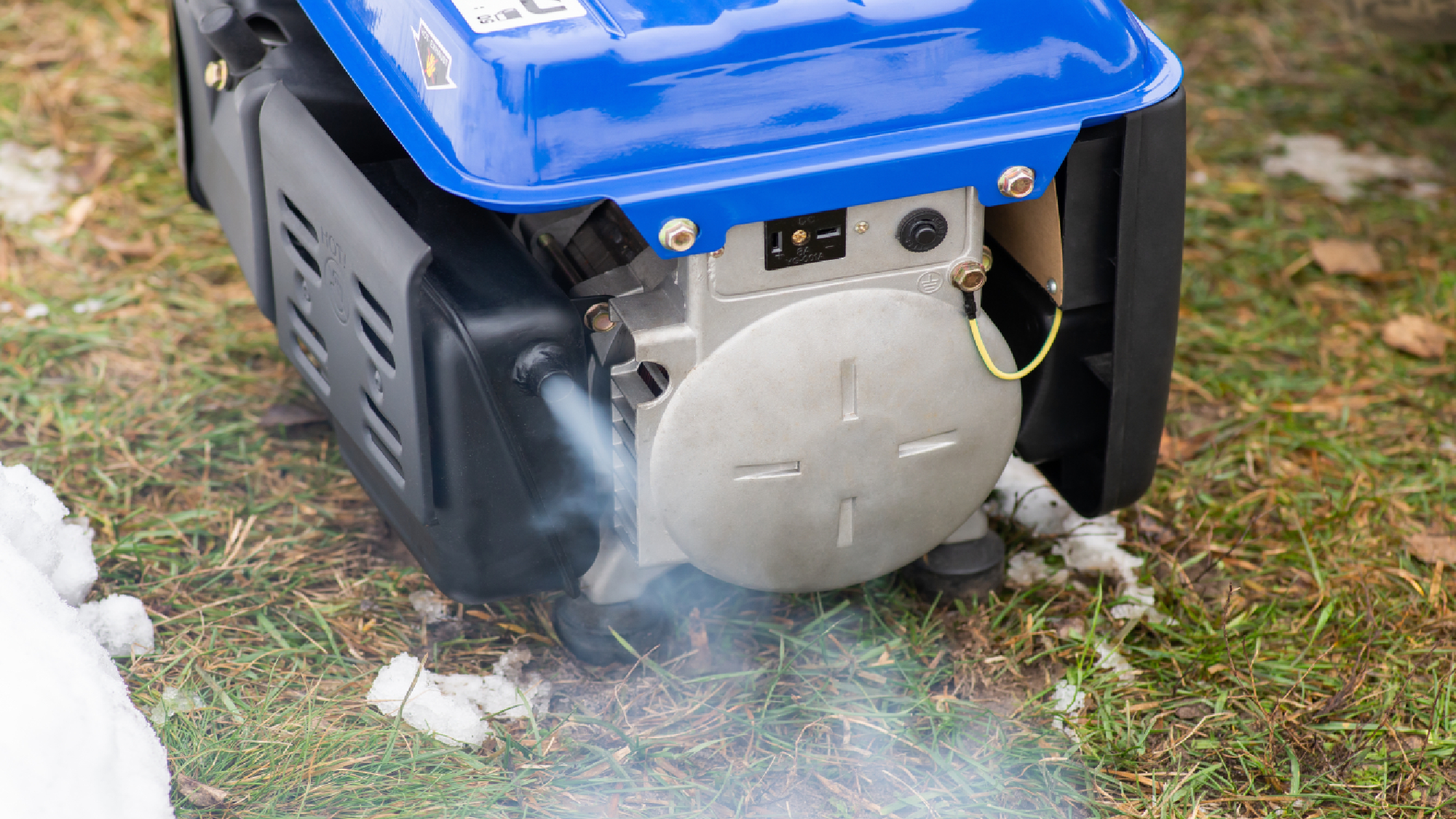 Generator switched on during a snow storm
