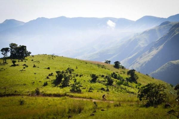The high mountains surround the small lowveld town