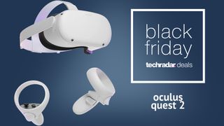 Black Friday Oculus Quest 2 deals: Oculus Quest 2 on a blue background