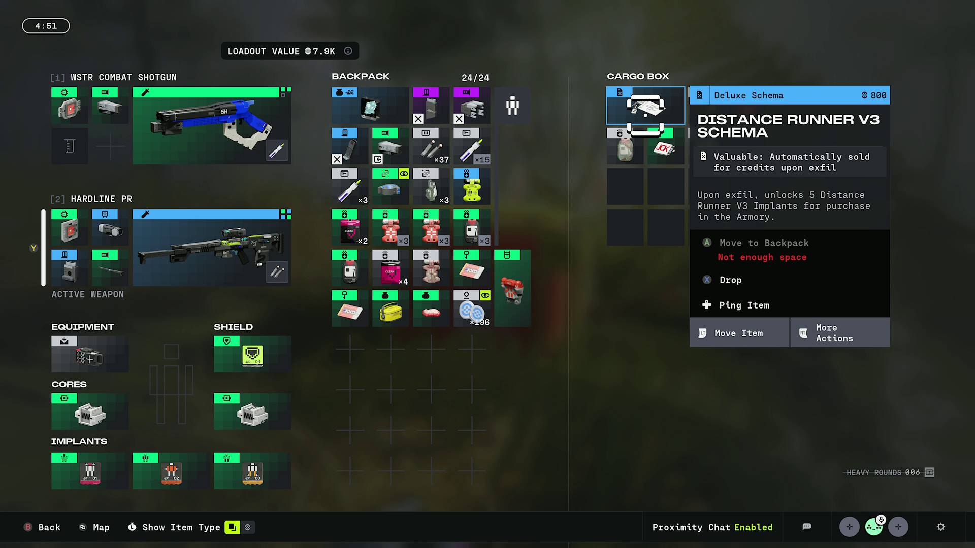 Marathon Schema distance runner implant loot