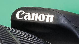 Canon logo on camera