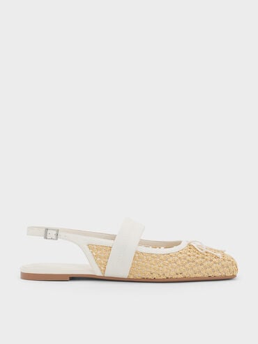 Lyric Woven Bow Slingback Flats