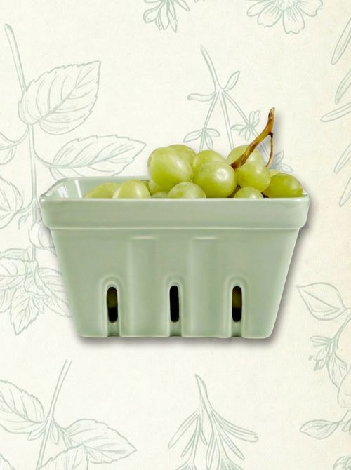 Mint Berry Box Porcelain Colander