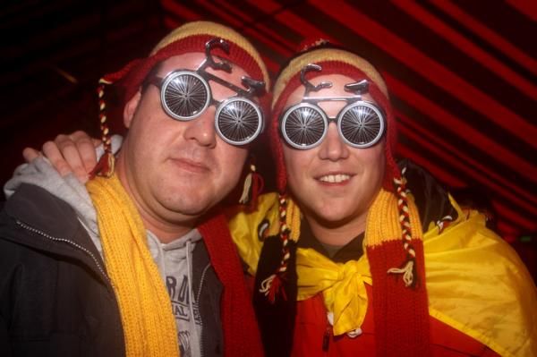 The Belgian cross fans always dress up for the worlds championships