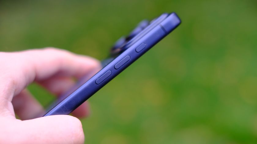 Side view of of iPhone 17 Pro including programmable action button at the top