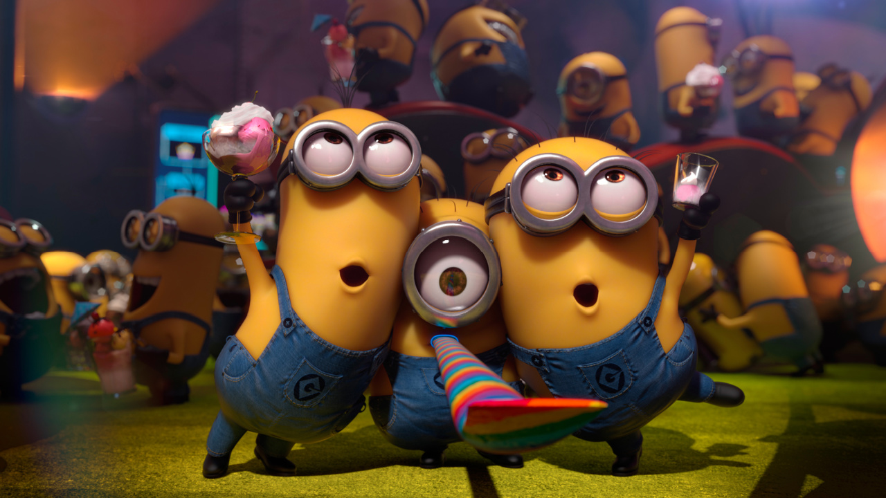 The minions in Despicable Me 2.