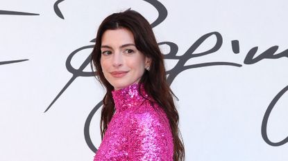 Anne Hathaway wearing fall makeup looks, including skipping bronzer