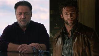 From left to right: Russell Crowe in Poker Face and Hugh Jackman in X-Men Days of Future Past
