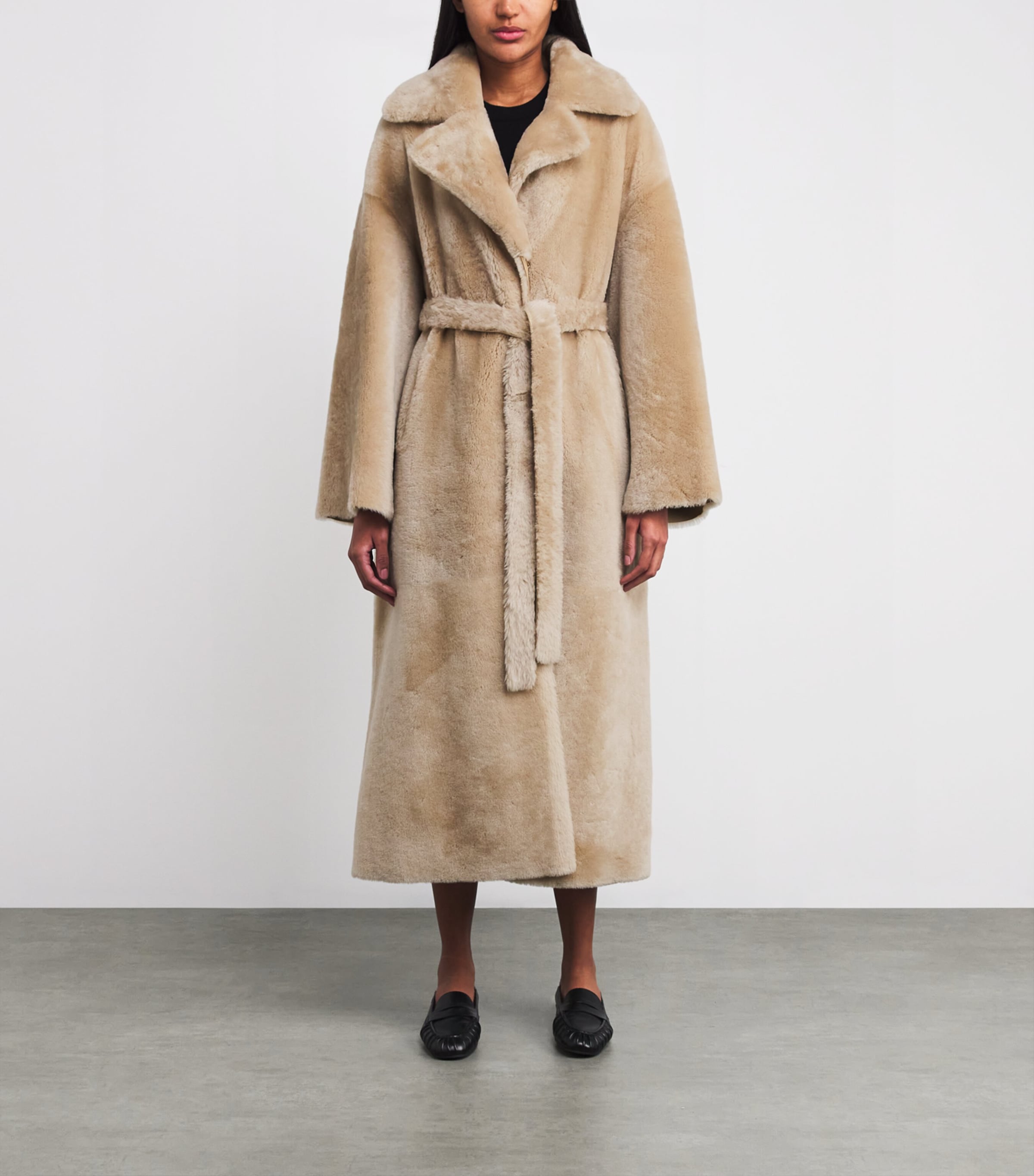 Arma Shearling-Leather Reversible Rien Coat