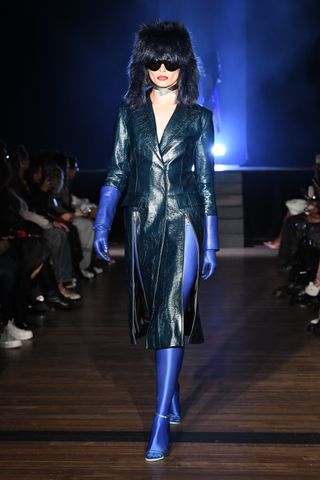 Kim Shui runway with opaque tights