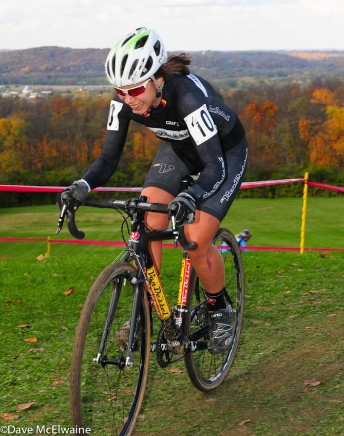 Rebecca Blatt (Van Dessel) putting in a good ride