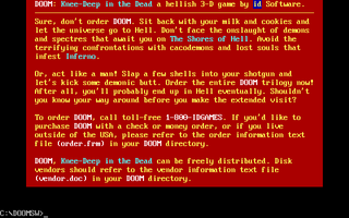 Doom shareware screen