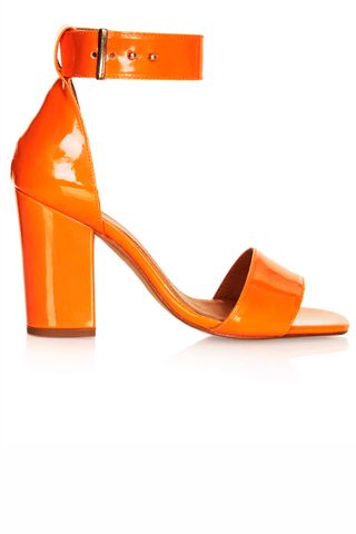 Topshop Orange Patent Sandals, £55