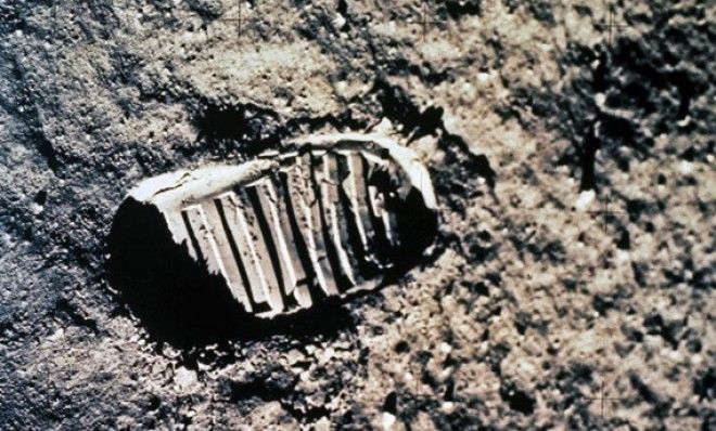 One of the first steps take on the moon by Neil Armstrong and Buzz Aldrin in 1969.