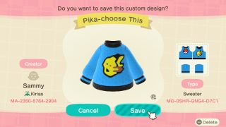 Nintendo Animal Crossing fashion designs