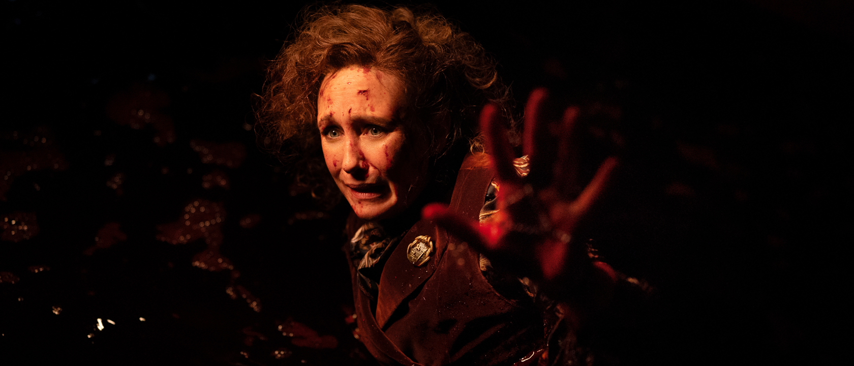 The Conjuring: Last Rites Vera Farmiga covered in blood