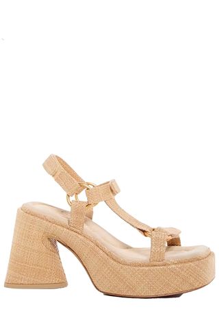 Women's Erin Woven Raffia Platform Sandals