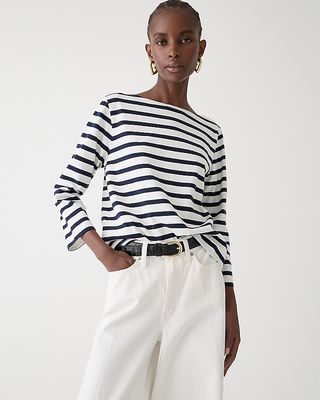 Classic Mariner Cloth Boatneck T-Shirt in Stripe