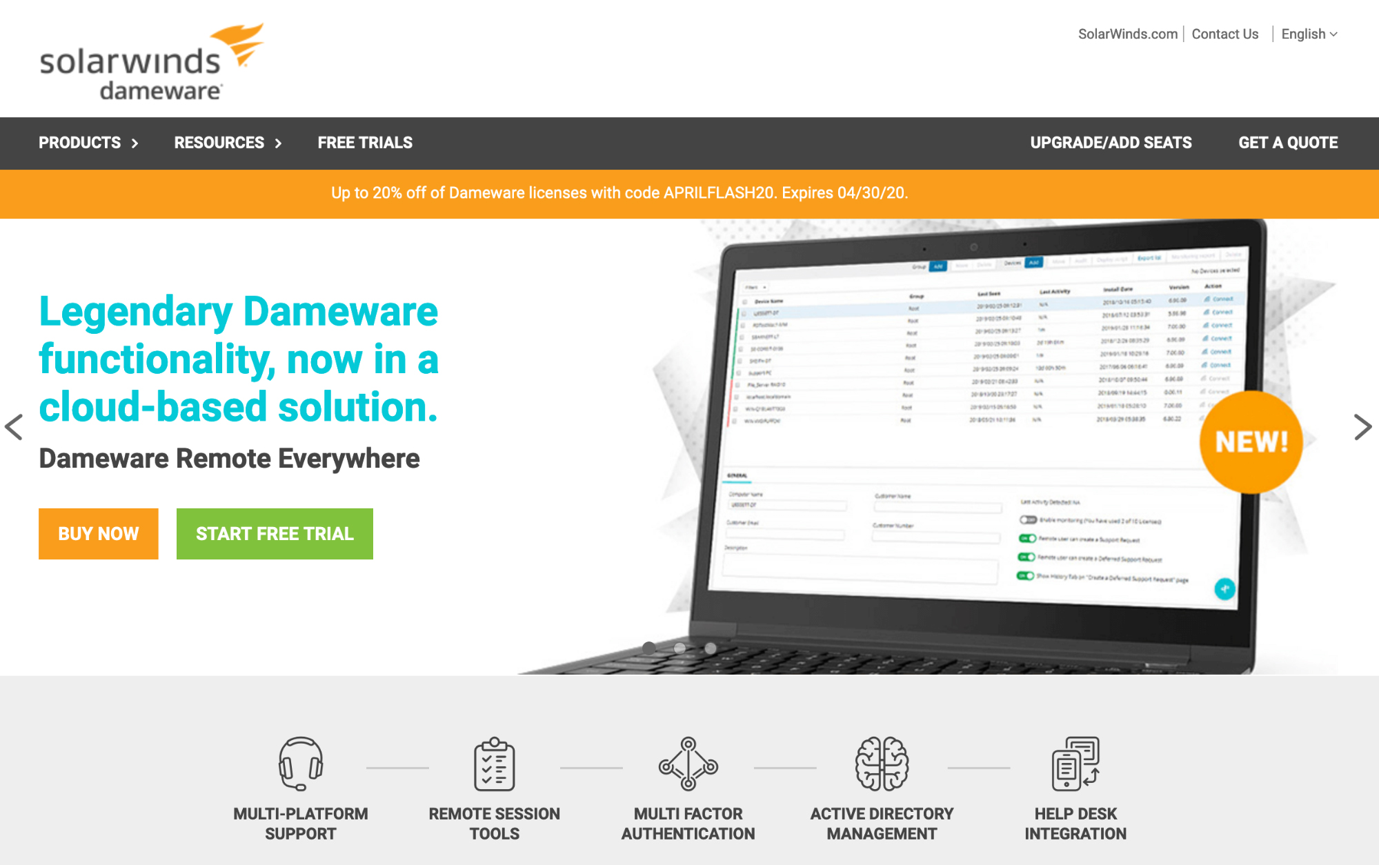 download the new version DameWare Remote Support 12.3.0.12