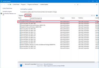 Windows 10 uninstall update with audio problem