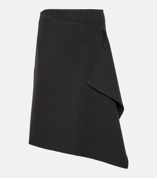 Bartellina Draped Cashmere Midi Skirt