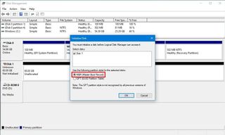 MBR and GPT initialization options