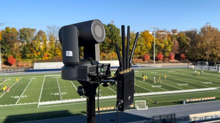 PTZOptics camera at Salesianum School football field