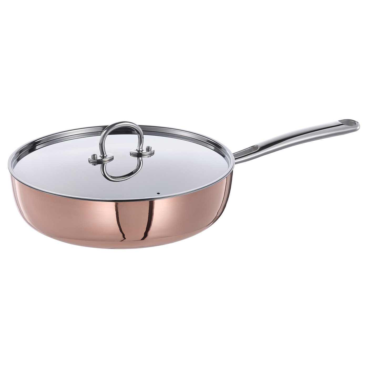 Finmat Sauté Pan With Lid - Copper/stainless Steel 10 "