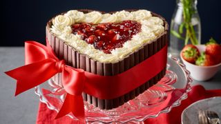 Patisserie Valerie strawberry love heart cake
