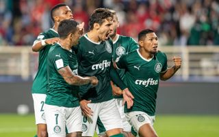 Palmeiras players celebrating a goal