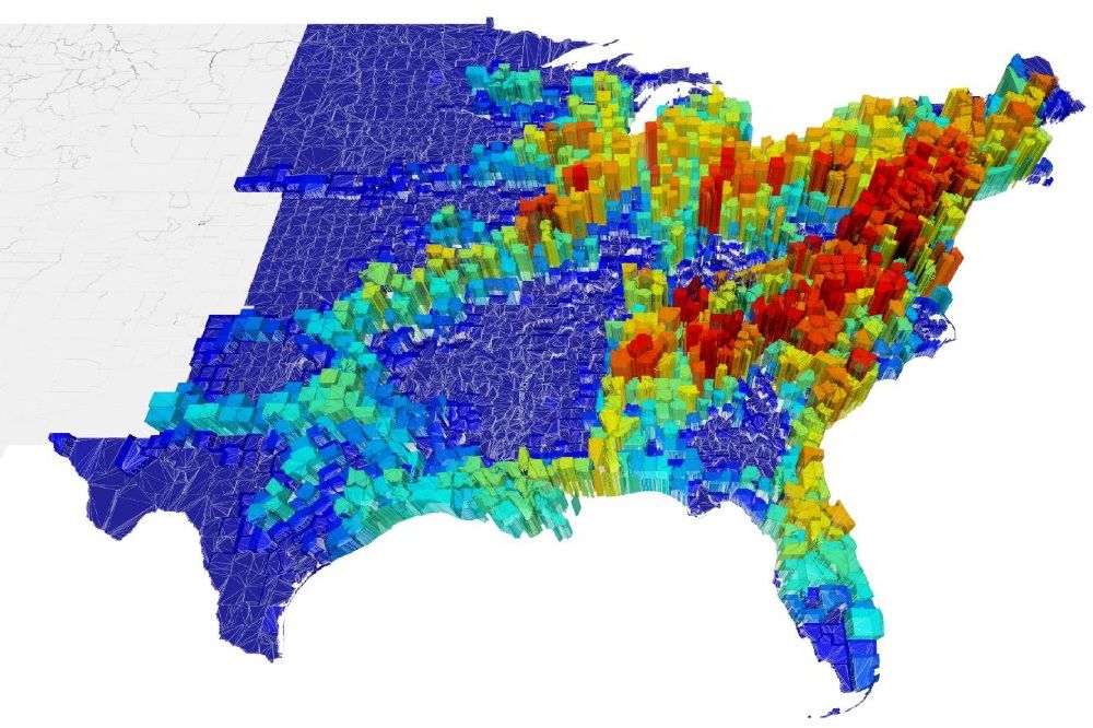 map of U.S. epidemic