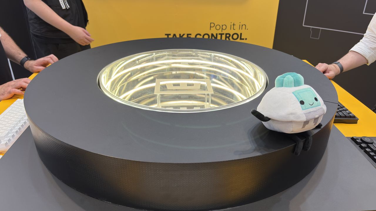 Wooting's new knob on display at its booth at Computex 2026.