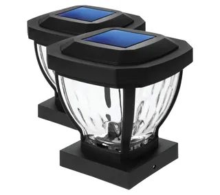 Home Zone Security 4x4 Solar Led Post Cap Light S, 2-Pack