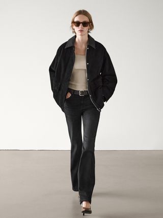 Suede Cape-Style Jacket