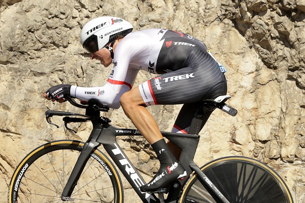 Bauke Mollema (Trek-Segafredo) finished sixth during the stage 13 time trial at the 2016 Tour de France.