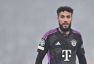 Noussair Mazraoui of Bayern Munich during the UEFA Champions League match between F.C. Copenhagen and FC Bayern Munchen at Parken Stadium on October 3, 2023 in Copenhagen, Denmark.