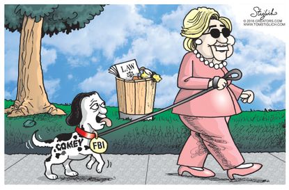 Political cartoon U.S. Hillary Clinton James Comey FBI