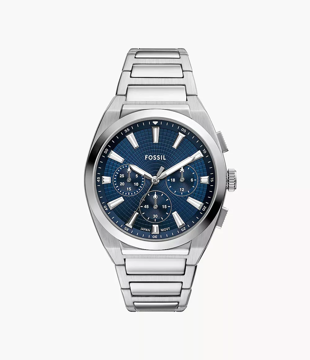 Fossil, Everett Chronograph Stainless Steel Watch