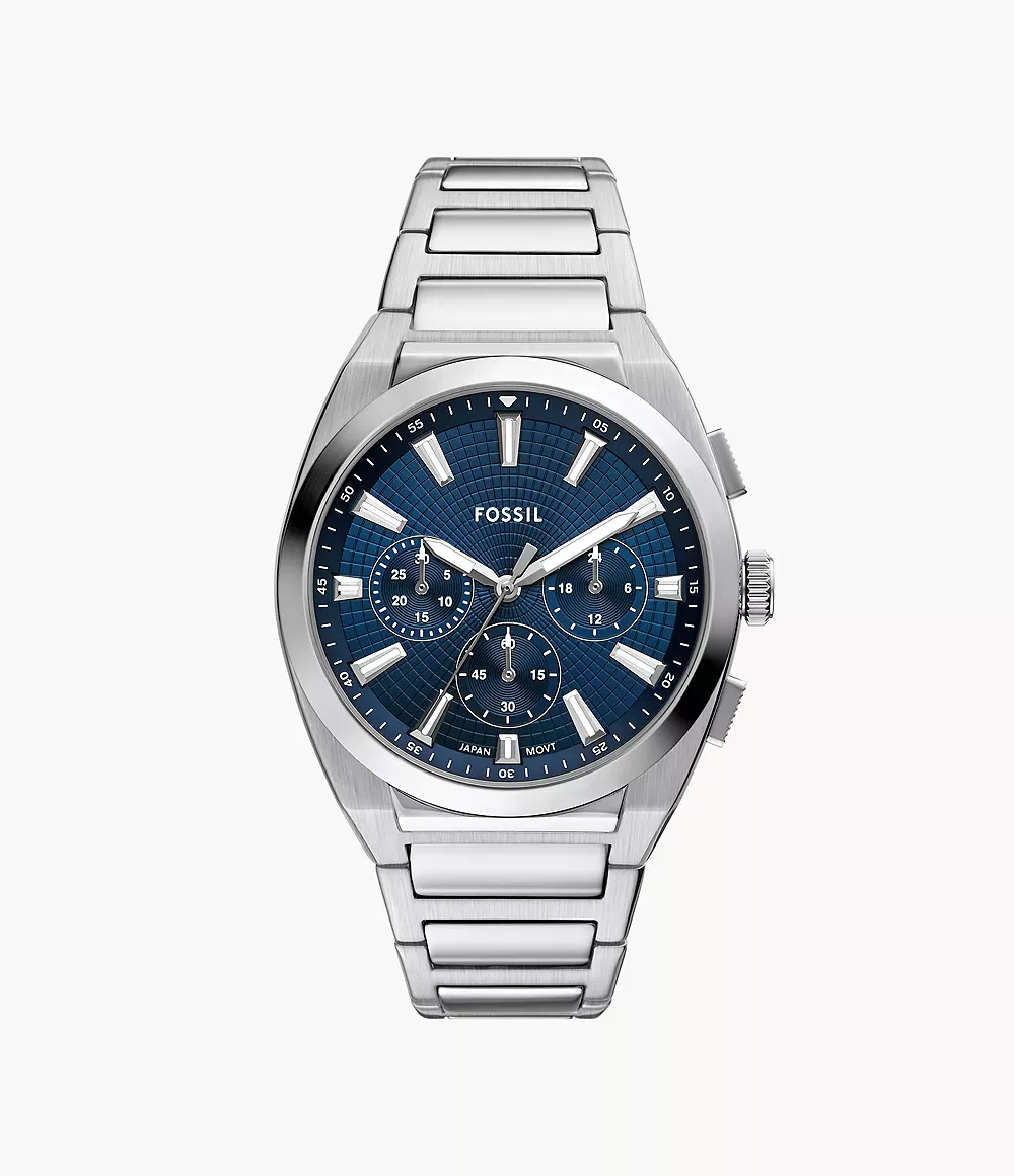 Fossil, Everett Chronograph Stainless Steel Watch