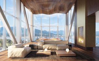 amenities lounge at Fifteen Fifteen by Ole Scheeren Vancouver