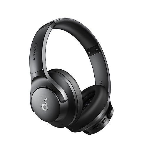 Soundcore by Anker Q20i Hybrid Active Noise Cancelling Foldable Headphones, Wireless Over-Ear Bluetooth, 40h Long Anc Playtime, Hi-Res Audio, Big Bass, Customize Via an App, Transparency Mode (black)