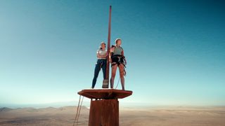 Grace Caroline Currey and Virginia Gardner in Fall (2022)